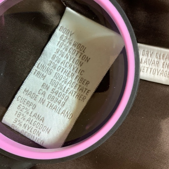 Jones New York Women’s Jacket  100% brown Leather trim.Size:10. Like New - Picture 8 of 8